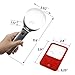 HONWELL Magnifying Glass with Light, LED Illuminated Hand Held Lighted Magnifying Glasses for Close Work, Reading, Strong 3X 5X Hands Free Large Magnifier, Purse Pocket Small Magnifying Glass