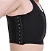 Breathable Super Flat Mesh Lesbian Tomboy Compression 3 Rows Clasp Chest Binders (Medium, Black)
