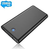 Portable Charger Power Bank 25800mAh [2019 Newest] Ultra High Capacity Phone Charger with Color LED Indicator, 2 USB Output Lighter Weight External Battery Pack for Smart Phone Android Tablet and More