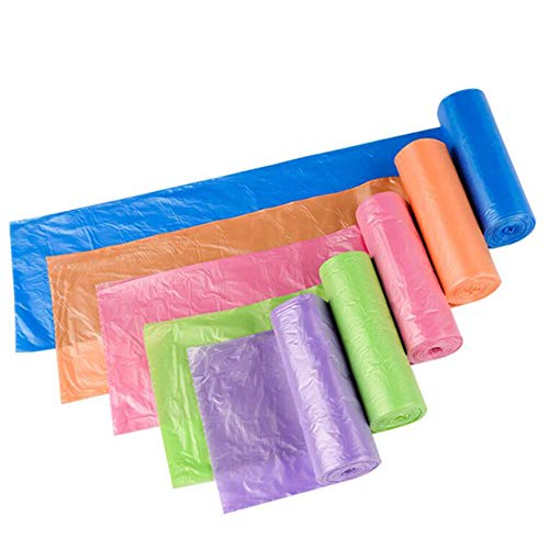 Small Trash Bags, Compost Bags Trash Can Liner Trash Bags for Home Office Restaurant Hotel Kitchen Cleaning Supplies, 5 Rolls Fit For Small Garbage Can (Black)
