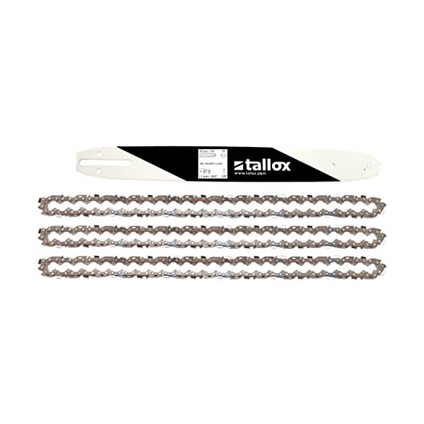 tallox Schwert und 3 rÃ¼ckschlagarme SÃ¤geketten 3/8" 1,1 mm 52 TG 35 cm FÃ¼hrungsschiene kompatibel mit Bosch Makita und andere