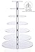 Utenlid Acrylic 7-Tier Round Stacked Party Cupcake Stand with Stable Screw-On Pillars - Tiered Cupcake Stand/Cupcake Tower