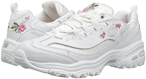 skechers bright blossoms white