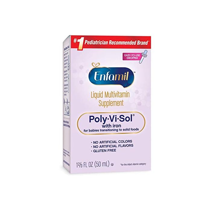 Enfamil Poly-Vi-Sol Multivitamin Supplement Drops with Iron 50 mL (Packs of 3)