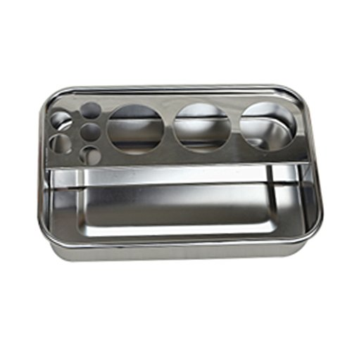 Stainless Steel Tray Medical Dental Instrument Organizer Lab Beauty Salon Tools Holder