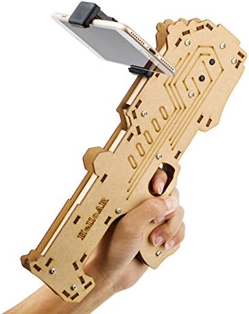 AR Game Gun for Kids &amp; Adults, BEST Augmented Reality Game Controller for Cell Phone, Made of Aosong Board, Bluetooth Compatible with IOS and Android Smart Phones - includes AR Game App