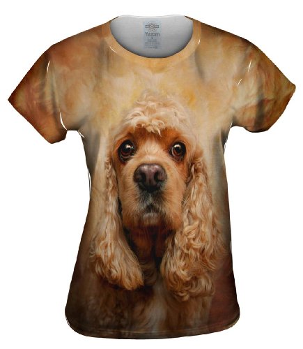 Yizzam Women's AnimalShirtsUSA- American Cocker Spaniel Face -Tagless T-Shirt