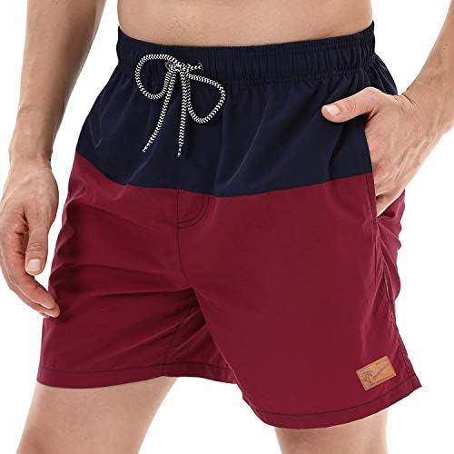 LANYI Men's Swim Trunks Quick Dry Beach Swim Shorts with Mesh Liner Bathing Suits
