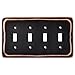 Franklin Brass Tenley Quad Switch Wall Plate, Packaging may Vary