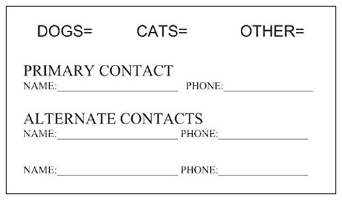 image for Hot Dog Collars US Made Pet Alert Rescue Pack, Window Stickers (4) & W