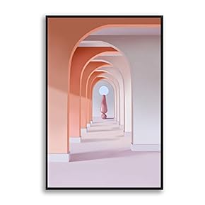 Framed Canvas Wall Art for Living Room, Bedroom Colorful Corridor Canvas Prints for Modern Home Decoration Ready to Hang - 16"x24" inches