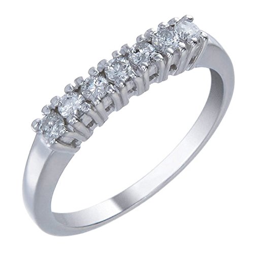 Sterling Silver Diamond Engagement Ring (2/5 CT) In Size 7