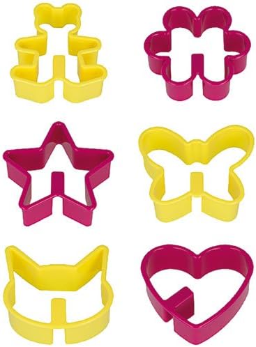 Metaltex 6 Piece Cutter Cookies For Cups, Multicolor