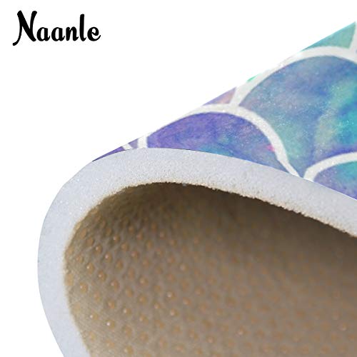 Naanle-Watercolor-Rainbow-Mermaid-Scale-Non-Slip-Area-Rug-for-Living-Dinning-Room-Bedroom-Kitchen-4-x-648-x-72-inches-Colorful-Nursery-Rug-Floor-Carpet-Yoga-Mat Naanle Watercolor Rainbow Mermaid Scale Non Slip Area Rug for Living Dinning Room Bedroom Kitchen, 4' x 6'(48 x 72 inches), Colorful Nursery Rug Floor Carpet Yoga Mat