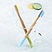 Natural Bamboo Toothbrush BPA Soft Bristles biodegradable environmental ecofriendly Natural Dental Care for family Pack of 4 in compostable Color.
