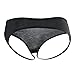 G.romtic Elastic Women Modal Cotton Panty Lingerie Half Sheer One Size (Black)