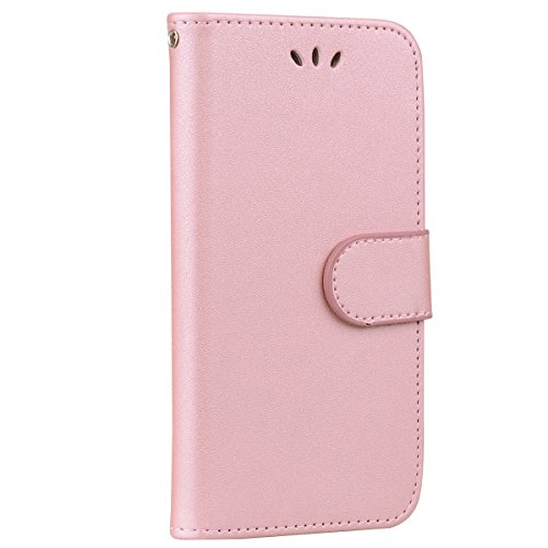 Scheam iPhone SE 5SE 5 5S Wallet Multi Card Holder Shell Backcase Folio PU Leather Cover Backcase Case iPhone SE 5SE 5 5S - Pink