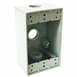 Hubbell-Raco 5320-1 Weatherproof Box, 1 Gang, 18.3 Cu-in X 4-1/2 in L X 2-3/4 in W X 2 in D, Cubic inches, White