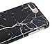 A-Focus Case for iPhone 8 Plus Black Case, iPhone 7 Plus Case Marble, IMD Design Stone Pattern Texture Soft Flexible TPU Slim Fit Cover Case for iPhone 7 Plus 8 Plus 5.5 inch Glossy Black