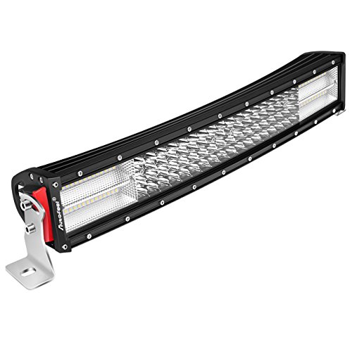LED Light bar Curved, Autofeel 22″ 360W 36000LM 8D Quad Row Spot Flood Combo Cree Beam Lightbar Off Road Auto Work LED Light Bar for Truck Jeep ATV UTV Wrangler SUV Dodge Ram 4×4 Ford Golf