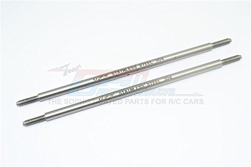 GPM Traxxas Unlimited Desert Racer 4X4 (#85076-4) Upgrade Parts Stainless Steel 304 Rear Upper Adjustable Turnbuckle (No Ball Ends) - 2Pc Set