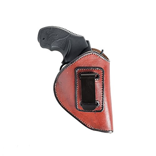 Inside The Pants (IWB) Soft Leather Holster For S&W J Frame 1-7/8" & 2-1/8" Barrel. Super Soft Comfortable Leather For Conceal Carry. Brown R/H.