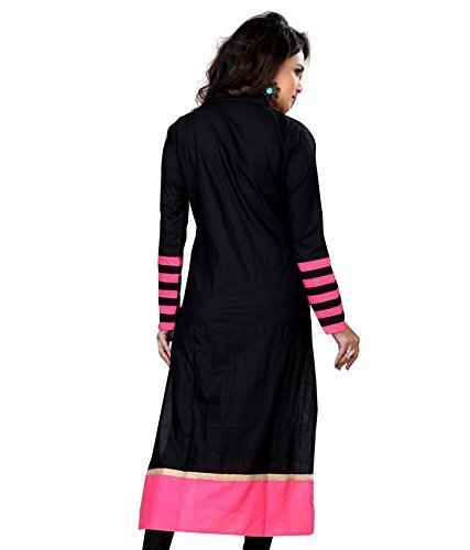 pramukh fashion women's cotton kurtis (b.p.dott,mbpink)_free size semi stich)