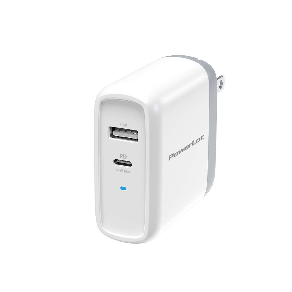 Photo 1 of USB C Charger, PowerLot 68W 2 Port GaN PD& QC USB-C Power Adapter, 60W USB C Wall Charger for MacBook Pro, iPad pro Charger Block, 18W USB A Fast Charger for iPhone 12 Pro Max/ 11 Pro Max/iPad Air