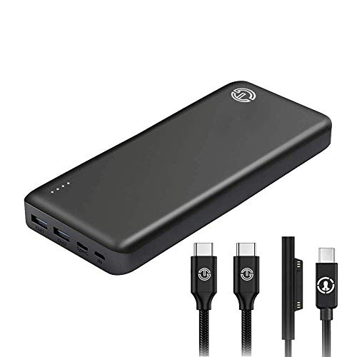 The Tanker PD 45W Surface Portable Charger by J-Go Tech | 26800mAh Portable Charger | USB C Input & Output | Power Delivery Charging for USB C Devices
