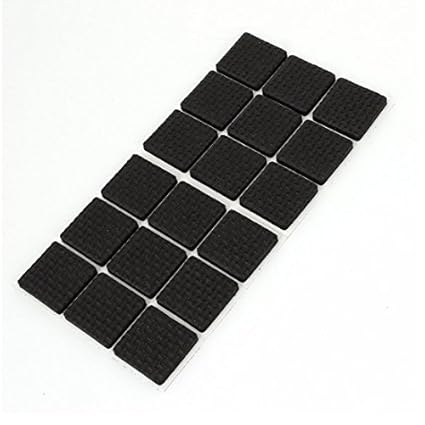 MK 6 Pcs Self Adhesive Square Shape Rubber Pads for Furniture Floor Scratch Protection