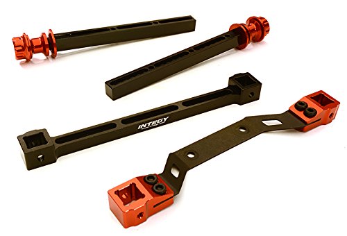 Integy RC Model Hop-ups C27863RED Extended Rear Body Mount & Post Set for Traxxas Stampede 4X4