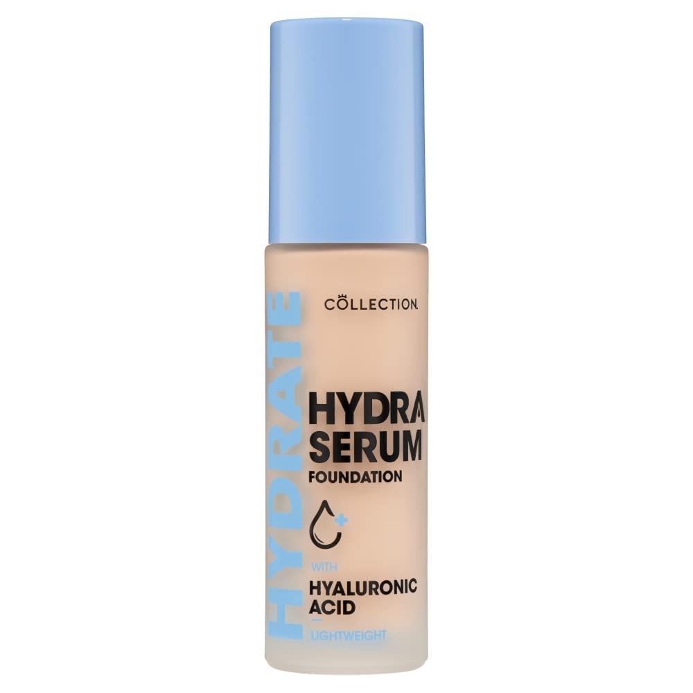 Collection Cosmetics Hydra Serum Foundation, Breathable Formula for Glowy Skin, 30ml, Cashew