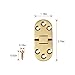 2pcs Brass Butler Tray Hinge, Heavy Duty Flip Top Hinge with Screws Ideal for Folding Wings, Sewing Machine Table, Computer Desk, Roll-Top Desk
