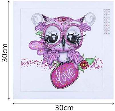 Askong 5D DIY Diamond Painting Kit Various shapes Round Drill Crystal Rhinestone Arts Craft Canvas Supply for Home Wall Decor Embroidery Cross Stitch Paintings (Colorful owl ,11.8*11.8 in)