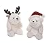 Gund Holiday Snuffles Set Santa and Reindeer Teddy Bears 5