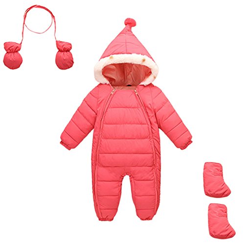 Baby Toddler 3 Piece All in One Snowsuit Romper Snowsuit Zipper Padding Onesie