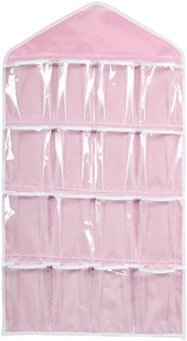 🏡16 Pockets Bedroom Closet Clear Hanging Bag Socks Bra Underwear Rack Hanger Storage Organizer