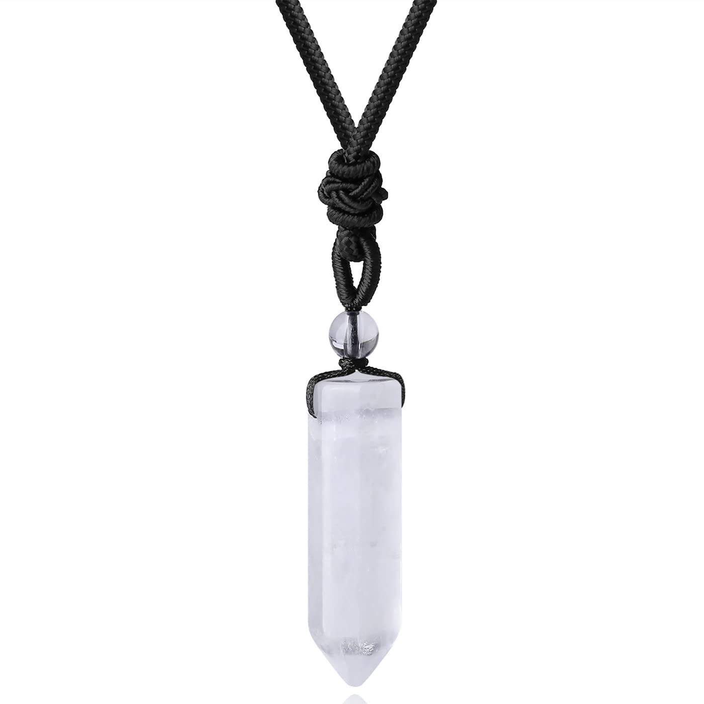 XIANNVXI Clear Quartz Necklace Healing Clear Quartz Crystal Necklace Natural Stone Pendant Necklaces Reiki Jewellery