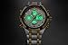Affute Luxury Sport Digital Analog Quartz Watches for Men Waterproof Led Chronograph Stainless Steel Wristwatch,Gold Silver