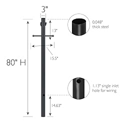 Design House Outdoor Lamp Post, Plastic Cross