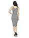 VDS Women's Stripe Low Scoopneck Midi Bodycon Dress