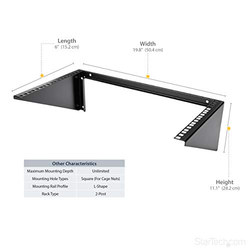 image for StarTech.com 6U Wall Mount Patch Panel Bracket - 19 in - Steel - Verti
