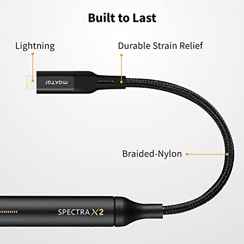 MAKTAR Spectra X2 Portable DAC/AMP [3.5mm Jack to Lightning], High