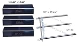 Hongso Replacement Tuscany SGR30ML, SGR30M Gas Grill Repair Kit Replacement Burner & Heat Plate (SBC033, PPC031)