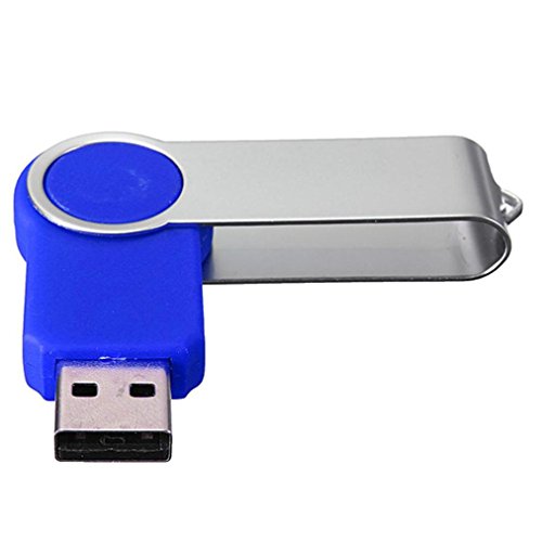Mchoice 8GB USB 2.0 Leather Flash Memory Stick Storage Thumb U Disk (Blue)