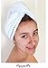 100% Cotton, Hair Drying Towel Wrap, Fast Drying Hair Cap, Long Hair Wrap, Absorbent Twist Turban,Quick Magic Dryer, Dry Hair Hat (Pink)