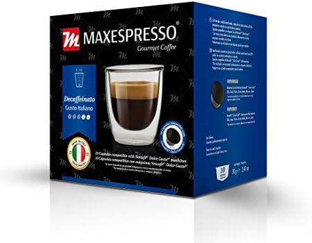 Nescafe Dolce Gusto Compatible Capsules, MaxEspresso Gourmet Coffee, Italian Quality Coffee (Decaffeinato - Decaf, 10 Capsules)