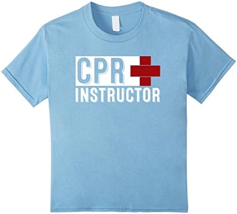 Kids AED CPR T-Shirt ~ AED PROFESSIONAL C.P.R. Instructor Shirt 8 Baby Blue