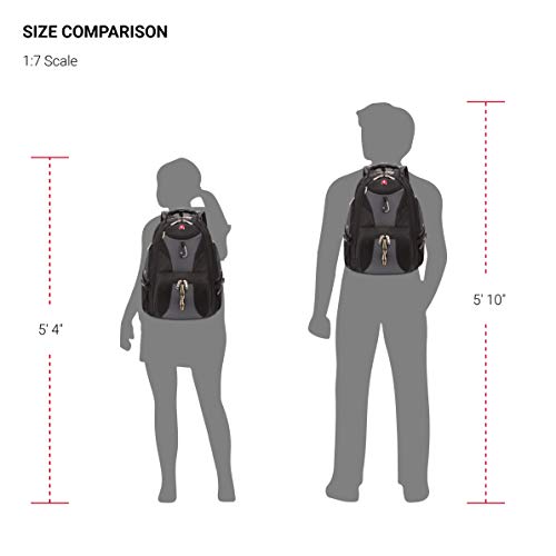 SwissGear 1900 Scansmart TSA 17Inch Laptop Backpack, Gray/Black