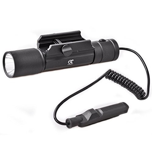 MCCC 500LM LED Tactical Gun Flashlight Rifle Light, 4-Mode Rail-mounted Tactical Light, Strobe Light,with Pressure Switch